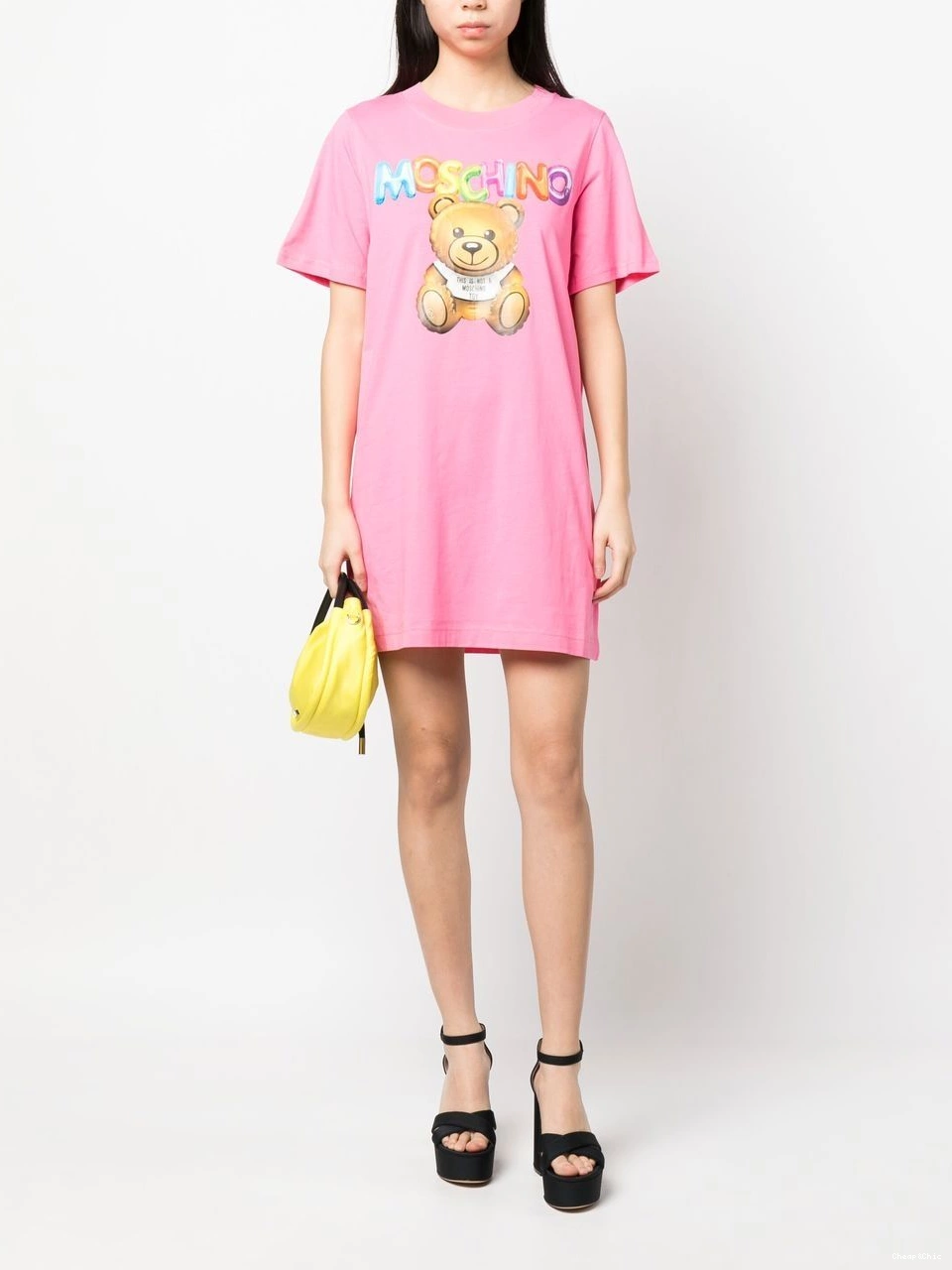 Cheap Love Women logo-print T-shirt Moschino dress 0426